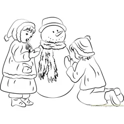 Snowman with Children