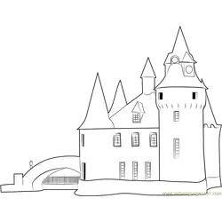 Boldt Castle Power House Free Coloring Page for Kids