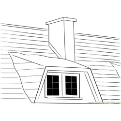 Household Chimney Free Coloring Page for Kids