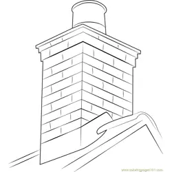 Masonry Chimney Free Coloring Page for Kids