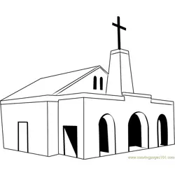 North Rand Methodist church Free Coloring Page for Kids