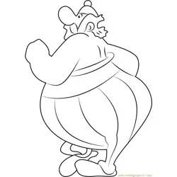 Obelix Run Free Coloring Page for Kids
