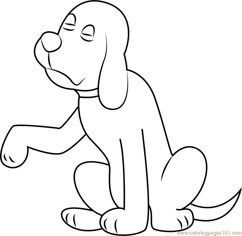 coloring clifford sleeping dog coloringpages101
