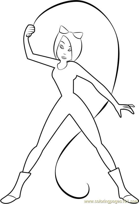 Catwoman Coloring Page - Free DC Super Hero Girls Coloring Pages