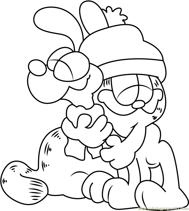 garfield i love you coloring pages - photo #17