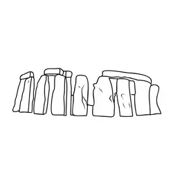 Stonehenge Free Coloring Page for Kids