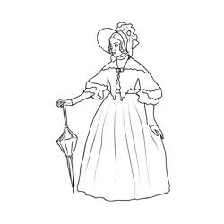 Wool Dress, England Free Coloring Page for Kids