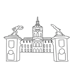 Berlin, Germany Free Coloring Page for Kids