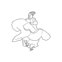 Italy Folk Dance Free Coloring Page for Kids