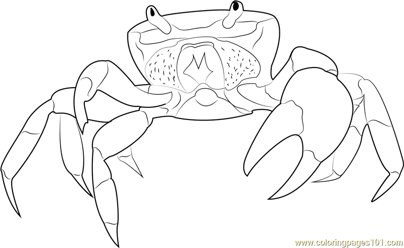 Halloween Crab printable coloring page for kids and adults