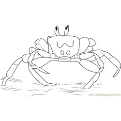 Walking Crab Free Coloring Page for Kids