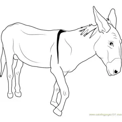 Poor Donkey Free Coloring Page for Kids