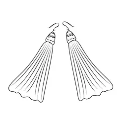 Earrings Free Coloring Page for Kids