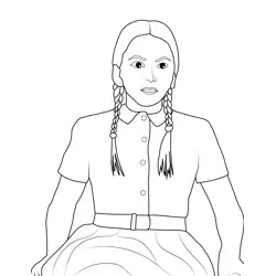 Alice Creel Stranger Things Free Coloring Page for Kids