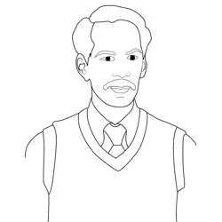 Scott Clarke Stranger Things Free Coloring Page for Kids