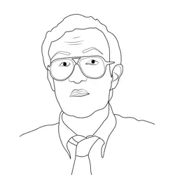 Ted Wheeler Stranger Things Free Coloring Page for Kids