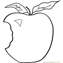 Applie-Bite Free Coloring Page for Kids