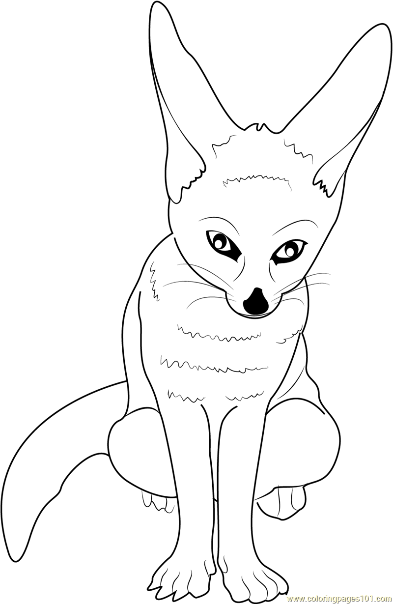 Little Fox Coloring Page - Free Fox Coloring Pages ...