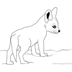 Cute Baby Fox Free Coloring Page for Kids