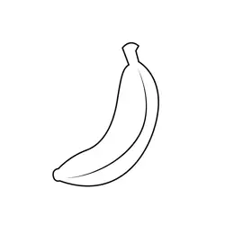 Banana 1 Free Coloring Page for Kids