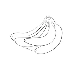 Bunch Bananas Free Coloring Page for Kids