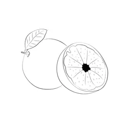 Grapefruit Juice Free Coloring Page for Kids