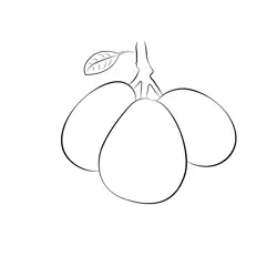 Pear Up Tree Free Coloring Page for Kids