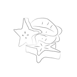 Free Star Fruit Free Coloring Page for Kids