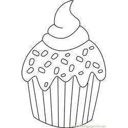 Christmas Ice cream Free Coloring Page for Kids