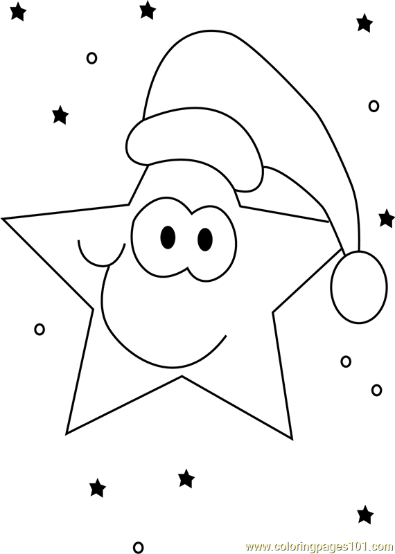 Christmas Star Coloring Page - Free Christmas Cartoons Coloring Pages