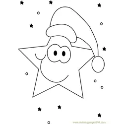 Christmas Star Free Coloring Page for Kids