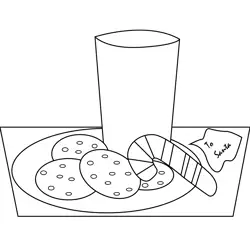 Cookies For Santa Free Coloring Page for Kids