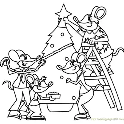 Christmas Decoration in Progress Free Coloring Page for Kids