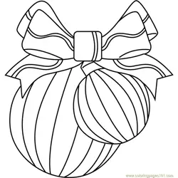 Christmas Decorations Free Coloring Page for Kids