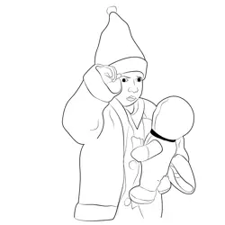 Christmas Celebration Free Coloring Page for Kids