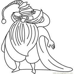 Cute Santa Claus Free Coloring Page for Kids