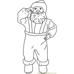 Happy Santa Free Coloring Page for Kids