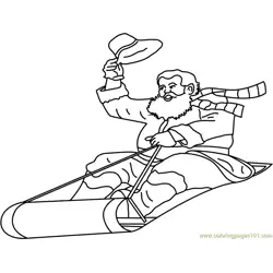 Santa riding
