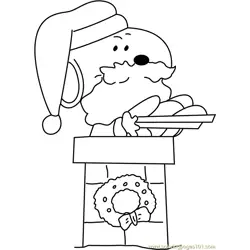 Santa with Gifts on Top Free Coloring Page for Kids
