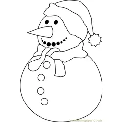 Snowman Again Free Coloring Page for Kids