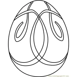 Easter Egg Design 3 Free Coloring Page for Kids
