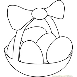 Easter Eggs Basket Free Coloring Page for Kids