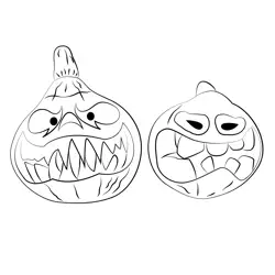Calabazas Halloween Free Coloring Page for Kids