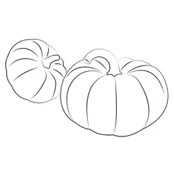 Pumpkins Big Free Coloring Page for Kids