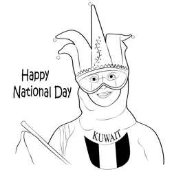 National Day Festival Free Coloring Page for Kids
