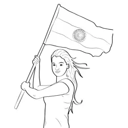 Celebrate Republic Day Free Coloring Page for Kids