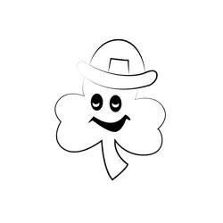 Shamrock Baby Cartoon Free Coloring Page for Kids