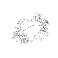 Saint Valentines Day Heart Free Coloring Page for Kids