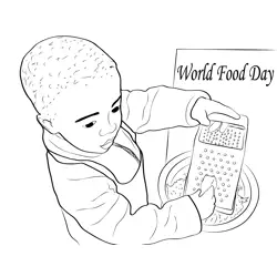 Baby Making Food Free Coloring Page for Kids