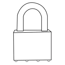 Old Lock Free Coloring Page for Kids